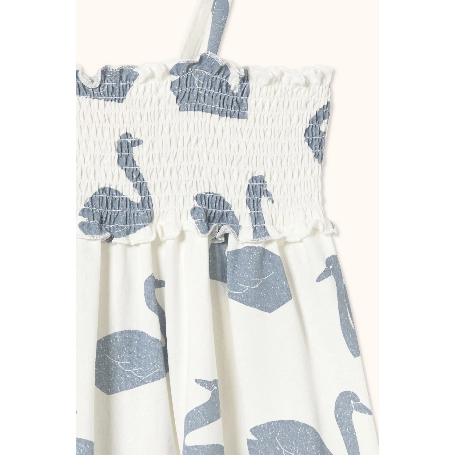 Tiny Cottons Off-White Big Swans Dress - Image 3
