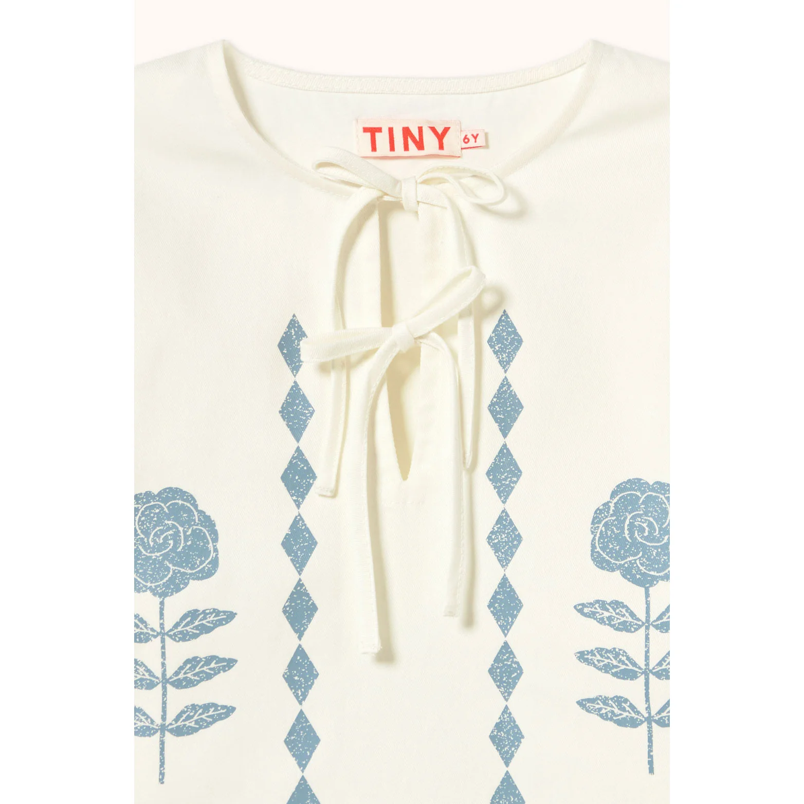 Tiny Cottons Off-White Flower Pattern Dress - Image 4