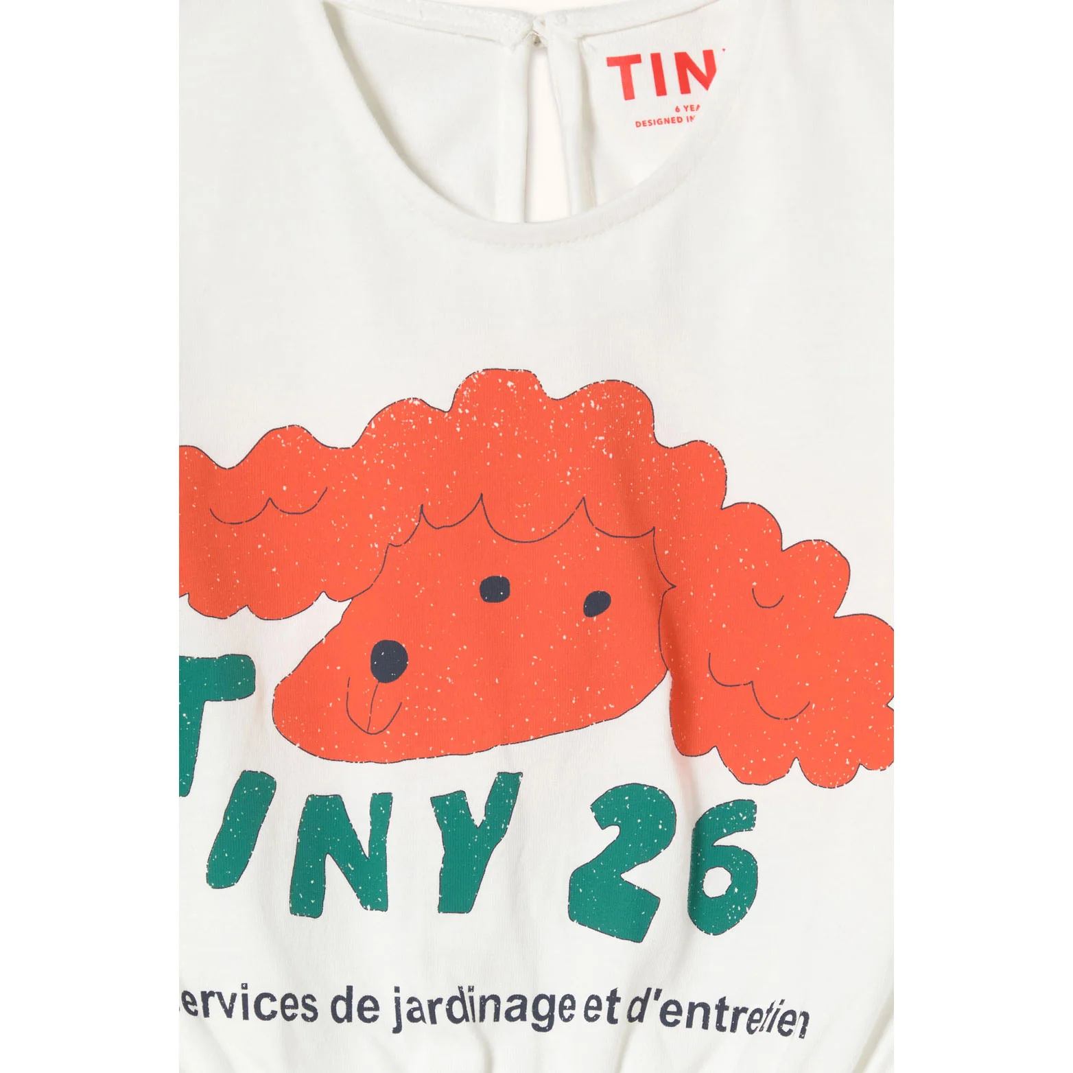 Tiny Cottons Off-White Red Dog Graphic Top - Image 3