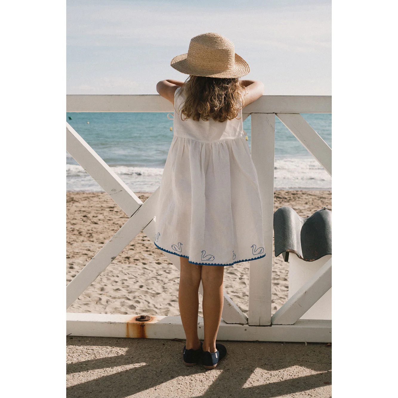 Tiny Cottons Off-White Swans Bows Dress - Image 4