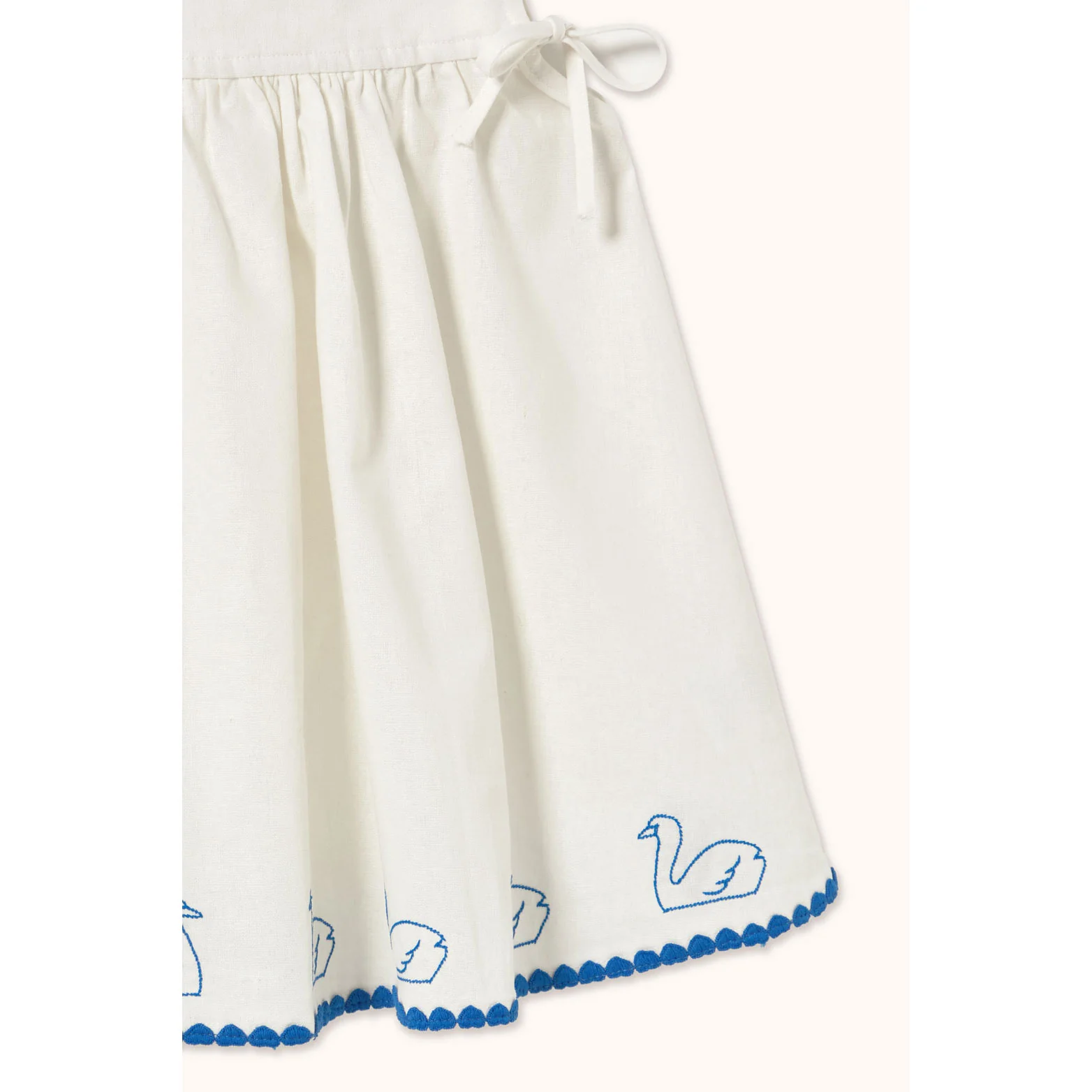 Tiny Cottons Off-White Swans Bows Dress - Image 5