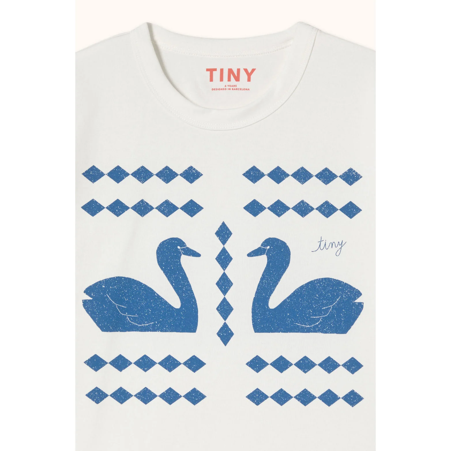 Tiny Cottons Off-White Swans  Graphic Tee - Image 4