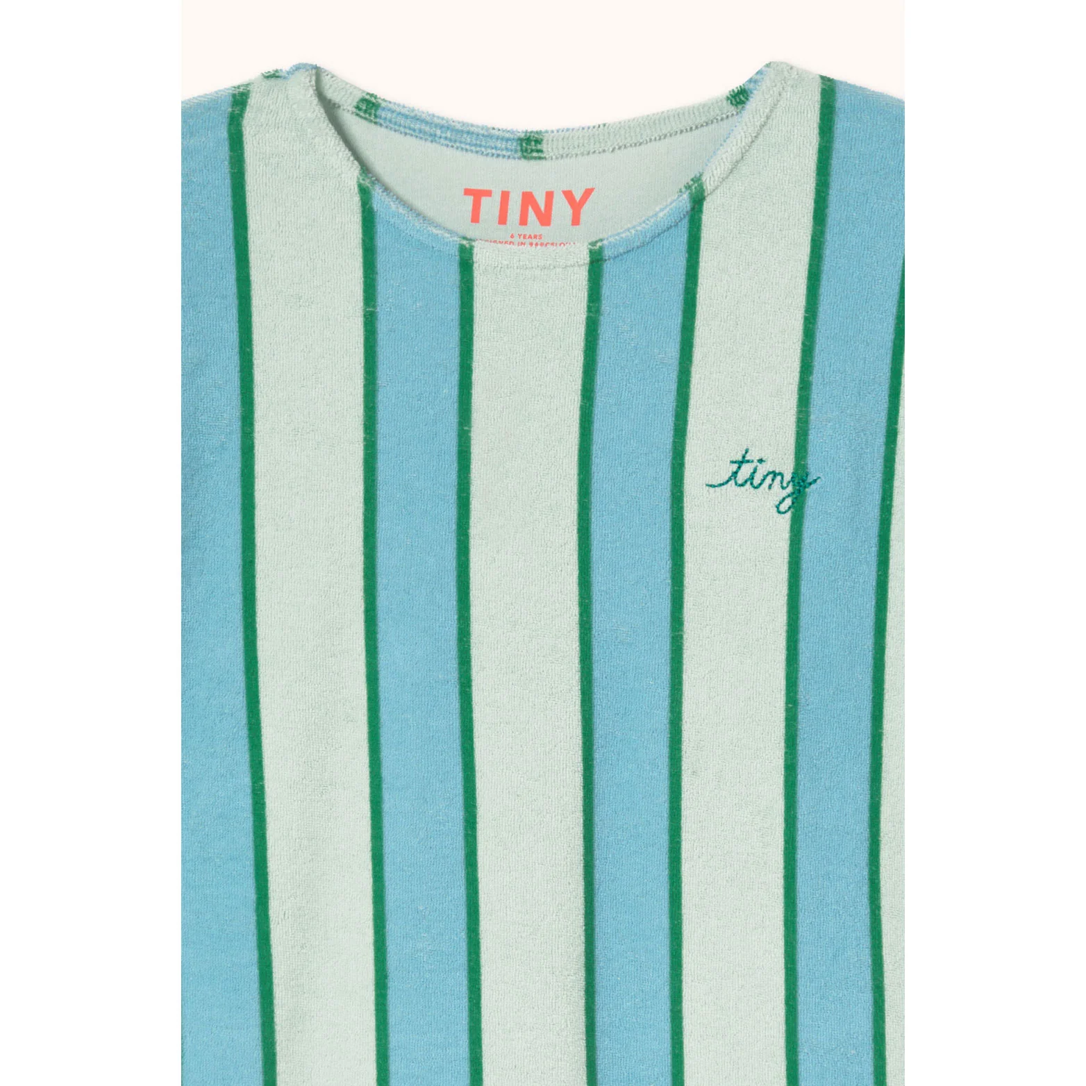 Tiny Cottons Pale Mint Retro Stripes Dress - Image 4