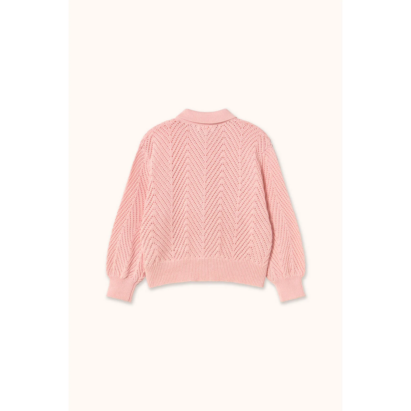 Tiny Cottons Pastel Pink Knitted  Cardigan - Image 3