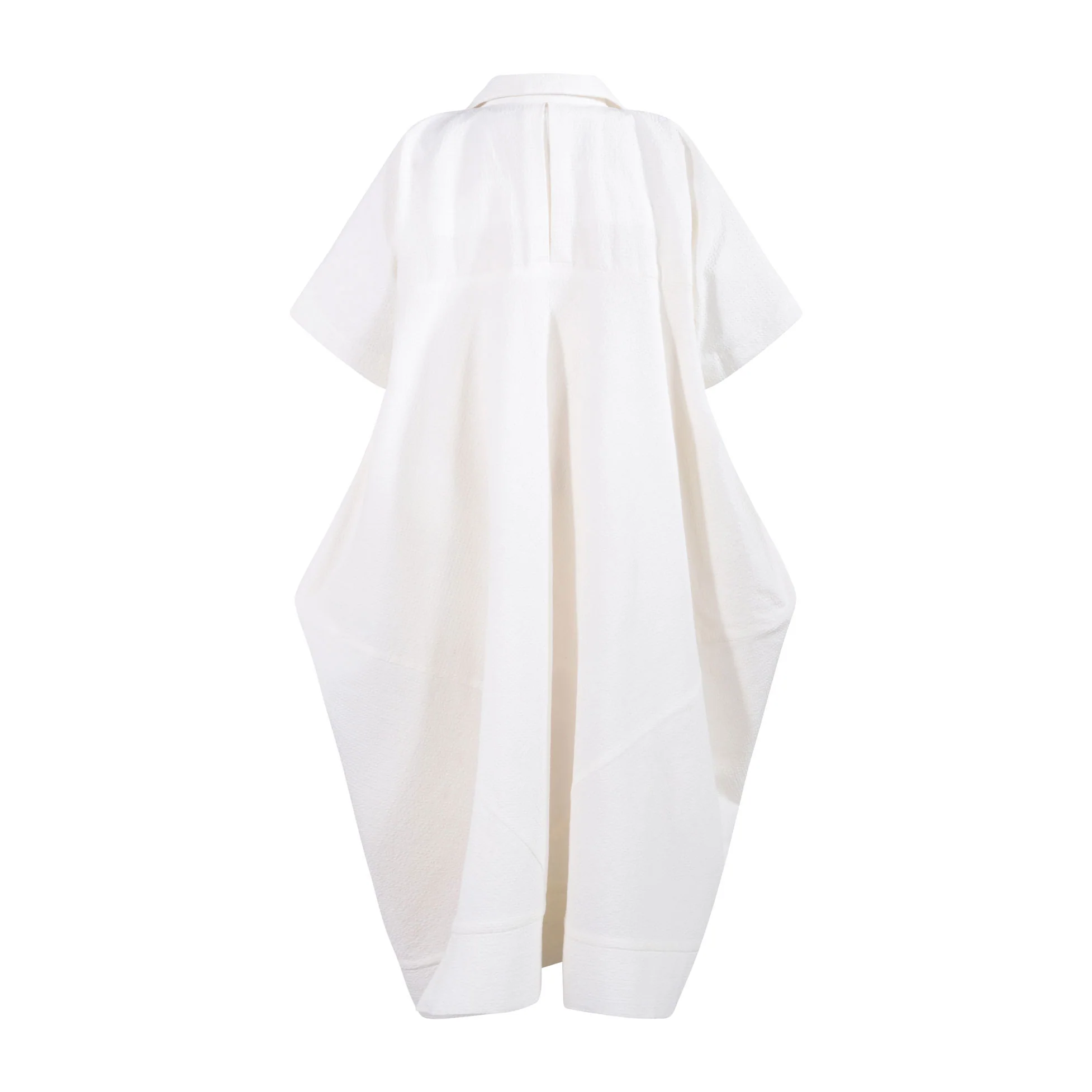 tntrm White Seersucker Geometric Shirt Dress - Image 2