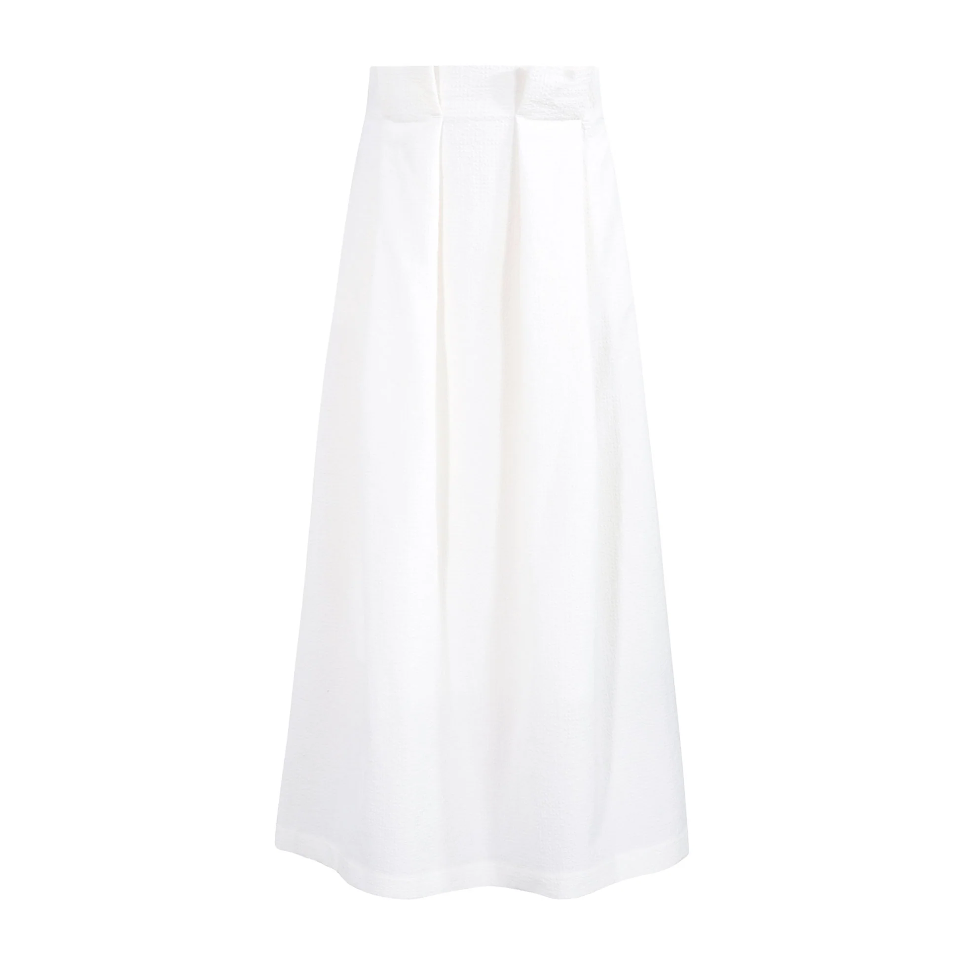 tntrm White Seersucker Pleated Skirt - Image 2